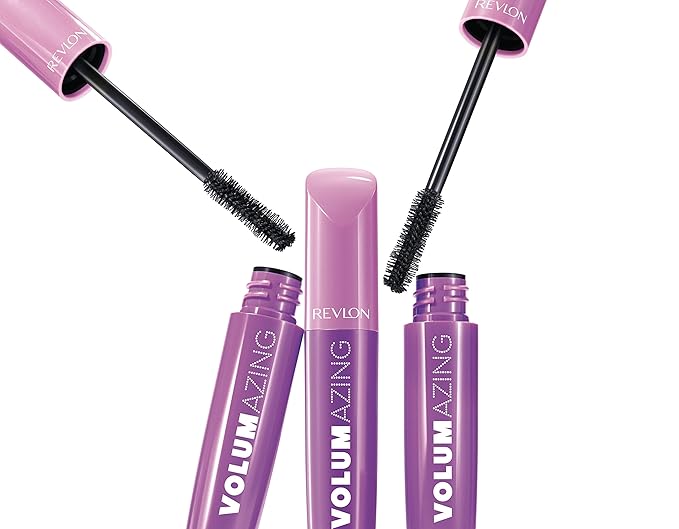 Revlon Volumazing Mascara, Oversized Brush for Thick, Fluffy, Fanned-Out Eye Lashes, Long Lasting, Blackened Brown (903), 0.3 oz