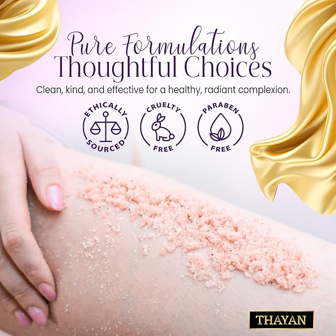 Himalayan Salt Scrub – Exfoliating Face, Foot & Body Scrub with Jojoba, Grapeseed & Essential Oils – Deep Cleansing, Collagen-Boosting, Cellulite Treatment & Skin Toning - Lavender