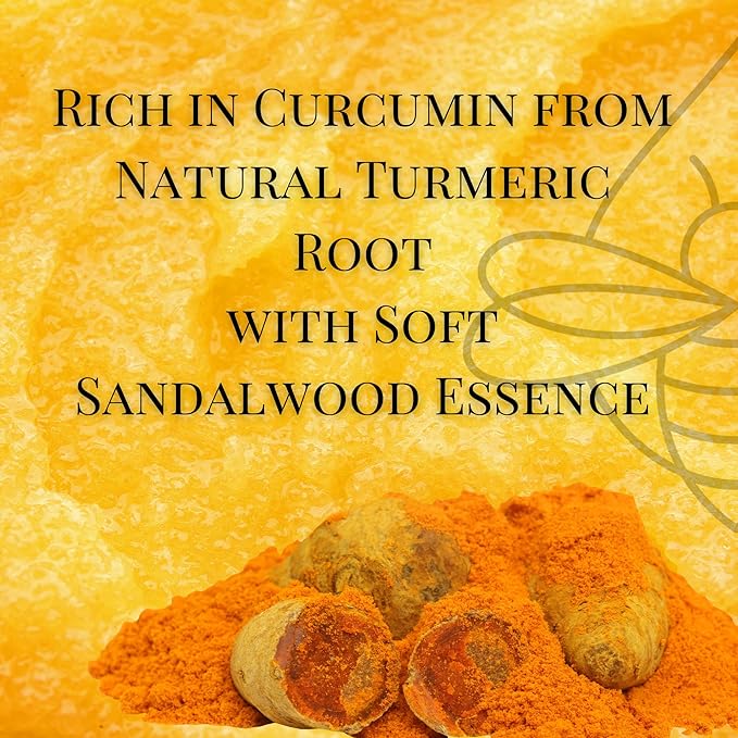 Silky Sugar Scrub by BeesOline - Premium Fine Cane Sugar | Turmeric - Extra Large 20oz, Convienent Flip-Top Lid, Organic Sunflower Oil & COCONUT OIL for Smooth Gentle Exfoliation