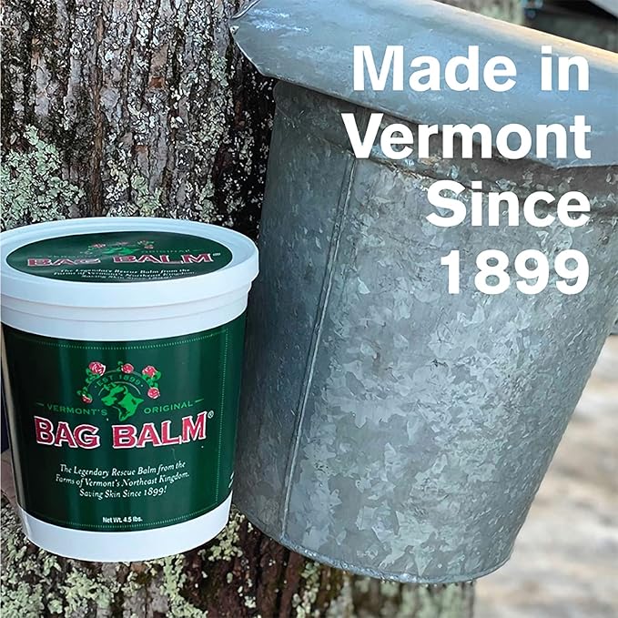 Bag Balm Vermont's Original Hand & Skin Moisturizer, Cracked Heels Treatment, Dry Hands & Dogs Ointment - 72oz Pail