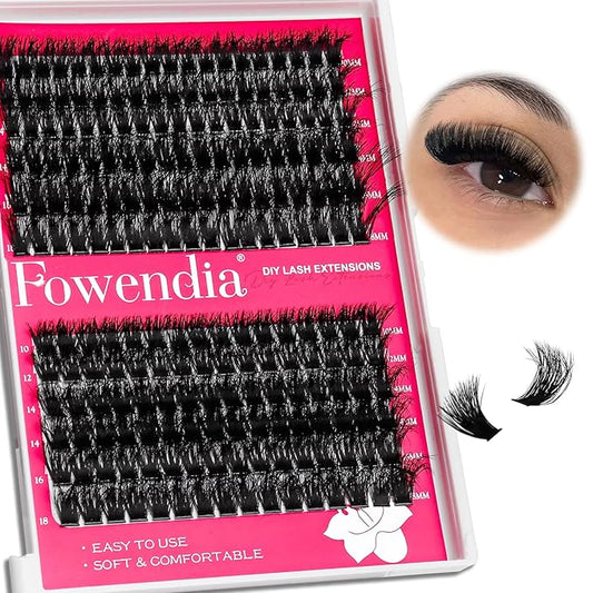 Lash Clusters 80D 100D Fluffy Individual Lashes D Curl Cluster Eyelash Extensions 10-18mm Wispy DIY Lash Extension Thick Volume False Eyelashes Clusters for Beginners