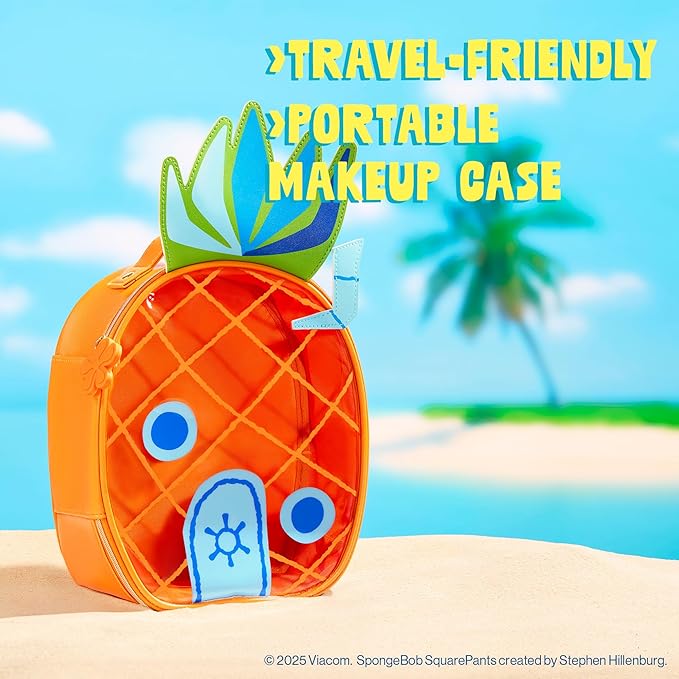 wet n wild SpongeBob Makeup Bag, Fun Full Zip Closure & Travel Friendly Handle – Pineapple House