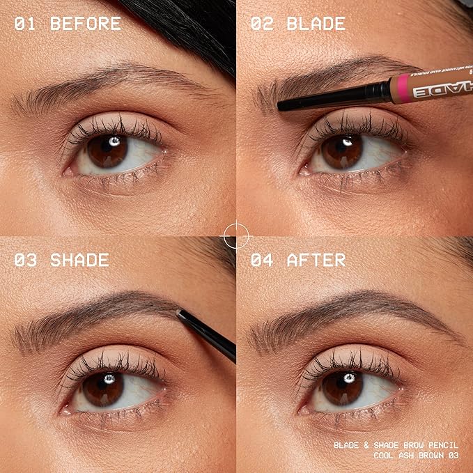 NYX PROFESSIONAL MAKEUP Blade & Shade Brow Pencil, Nano Mechanical Eyebrow Pencil, Up to 16HR Make Up Wear - Auburn