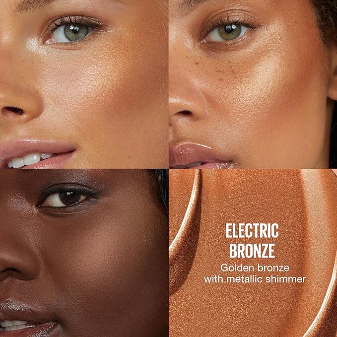 Maybelline Sunkisser Multi-Use Liquid Blush and Bronzer, Blendable, Longwear, Glowy Make Up, Electric Bronze, 1 Count