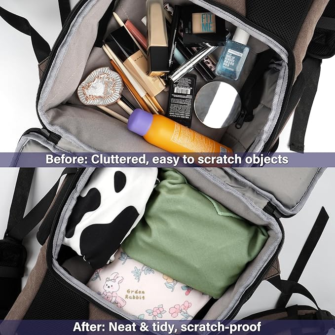 Walking Way Self-Adhesive Magic Cloth Makeup Bag, Portable Protective Cosmetic Pouch, Camera Lens Wrap, Stylish Travel Organizer for Beauty Essentials, Travel, Gifts & Daily Use (Kitty, 17.71 inch)