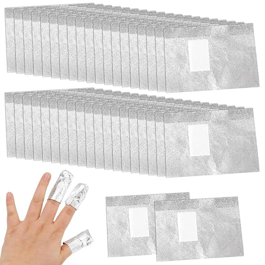 100 Pcs Foil Nail Wraps Nail Polish Remover Soak Off Foils Cotton Pads Gel Polish Remover with Pre-attached Lint Free Pad Gel Nail Polish Remover Wraps for Removing Nail Polish