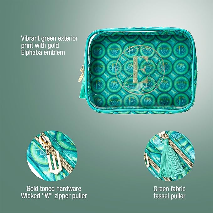 Wicked Elphaba Double Zip Organizer - Toiletry Bag - Makeup Bag - Travel Makeup Bag - Makeup Organizer - Gifts for her - Conair